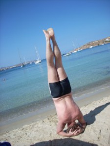 Steve headstand